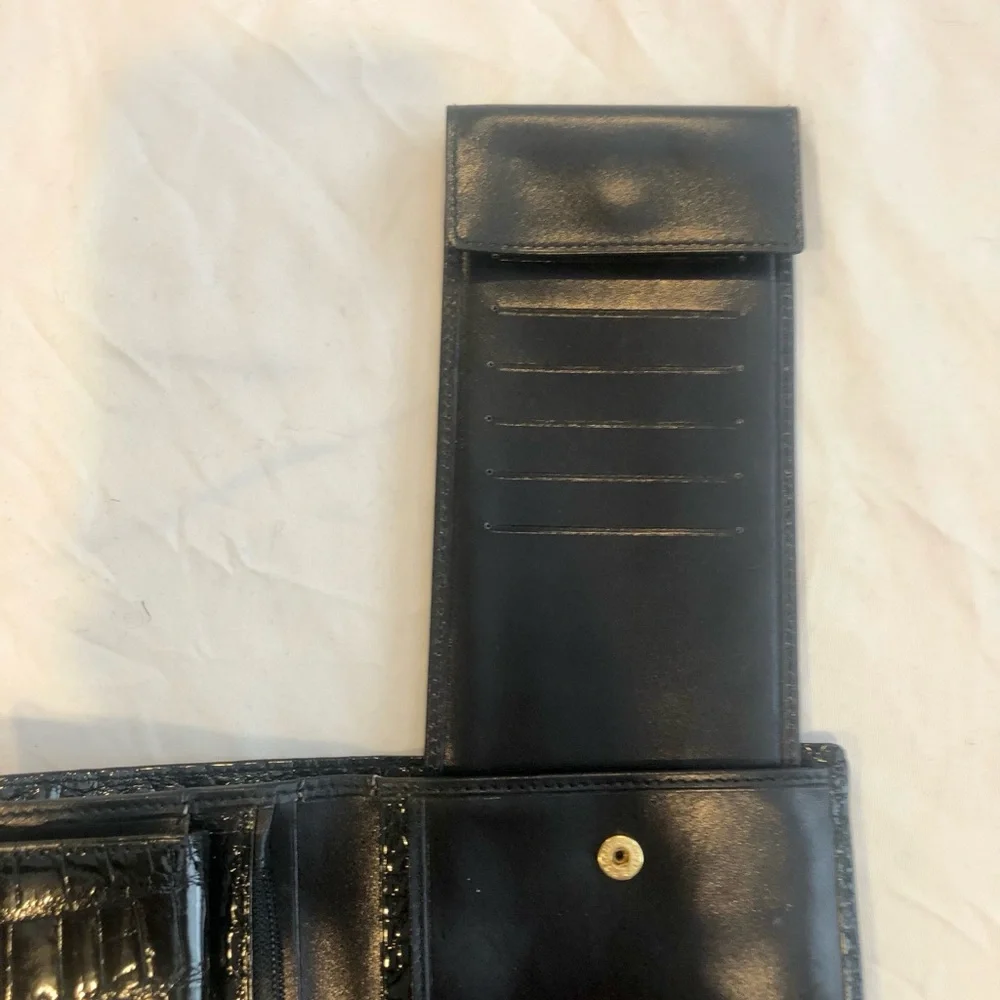 Women's long Alligator wallet black - Made in Italy - Picture 9 of 12